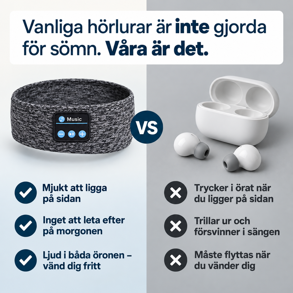 SleepStream™ - Somna till podden & inte snarkningar